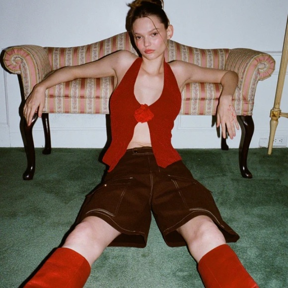 With jean rose top / red - Picture 4 of 8